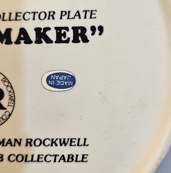 NORMAN ROCKWELL "The Toymaker" Porcelain Plate - 1980 1st Annual Collector Plate - Picture 7 of 9